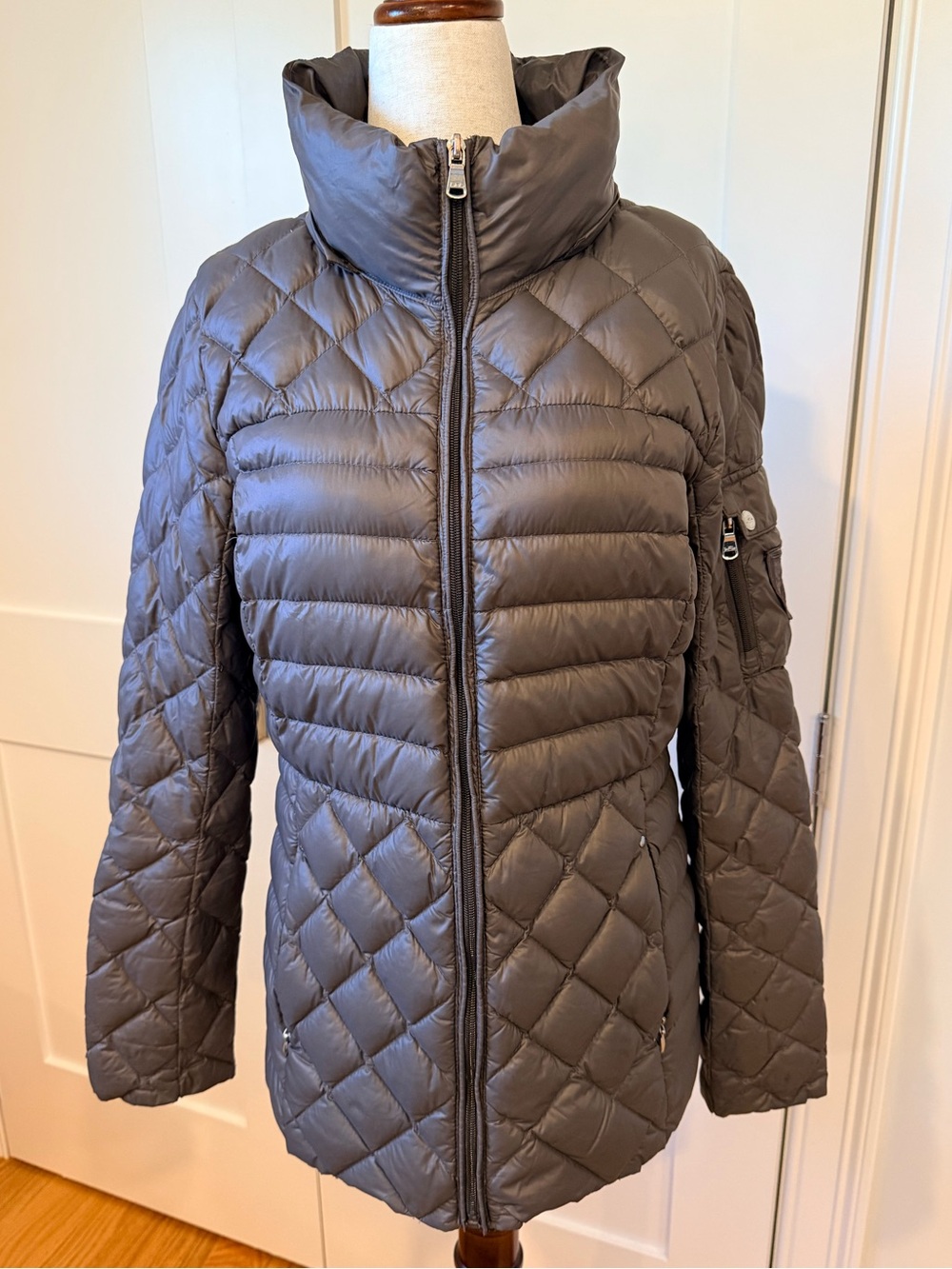 Ralph Lauren Down Quilted Puffer Jacket in Taupe